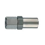 A103/1 Attacco Filettato Acciaio F Portagomma 1/4" 6*14