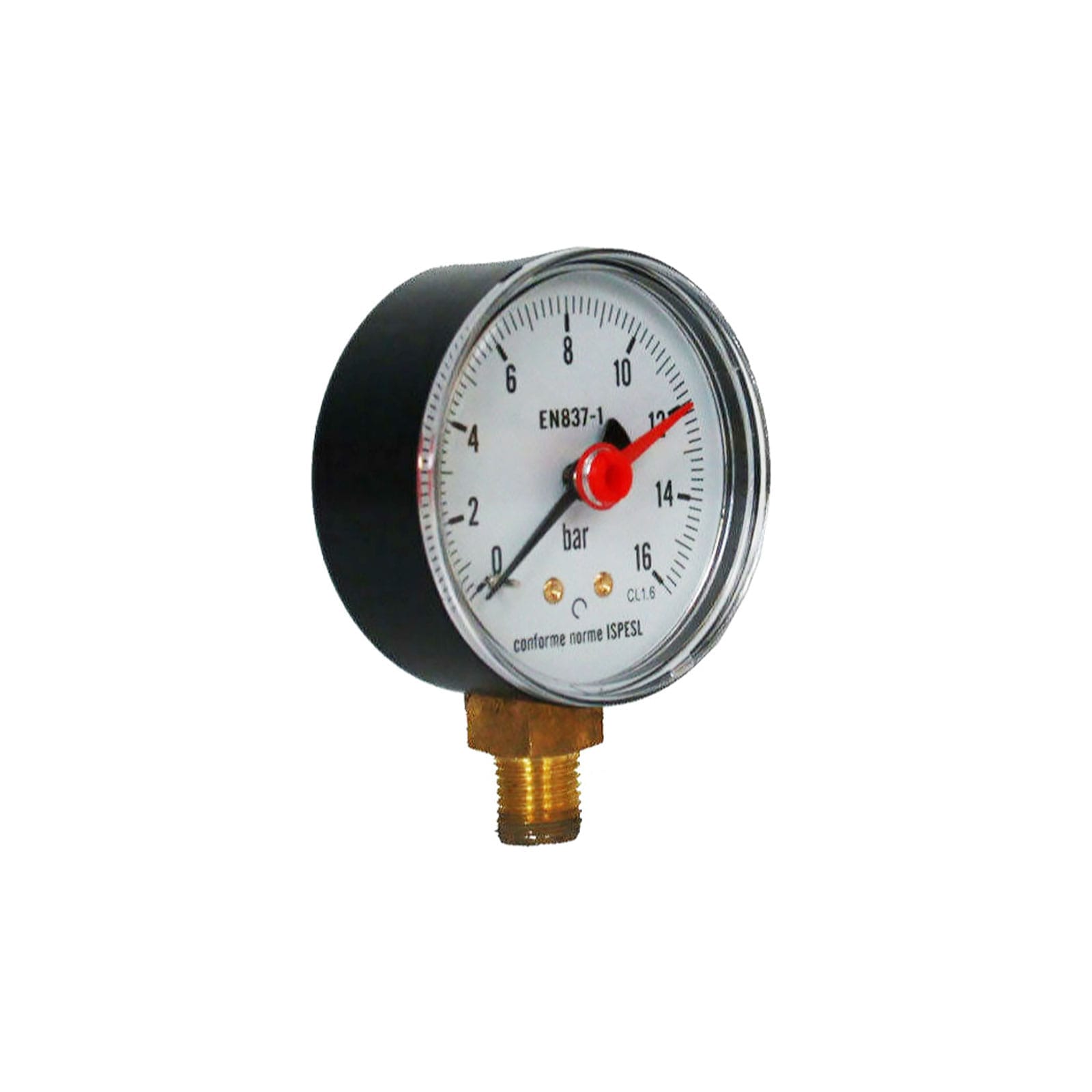 11942 -- 000 (12156) D210/25 Manometro Attacco Radiale 1/8" 0-16 d.40 - immagine 1