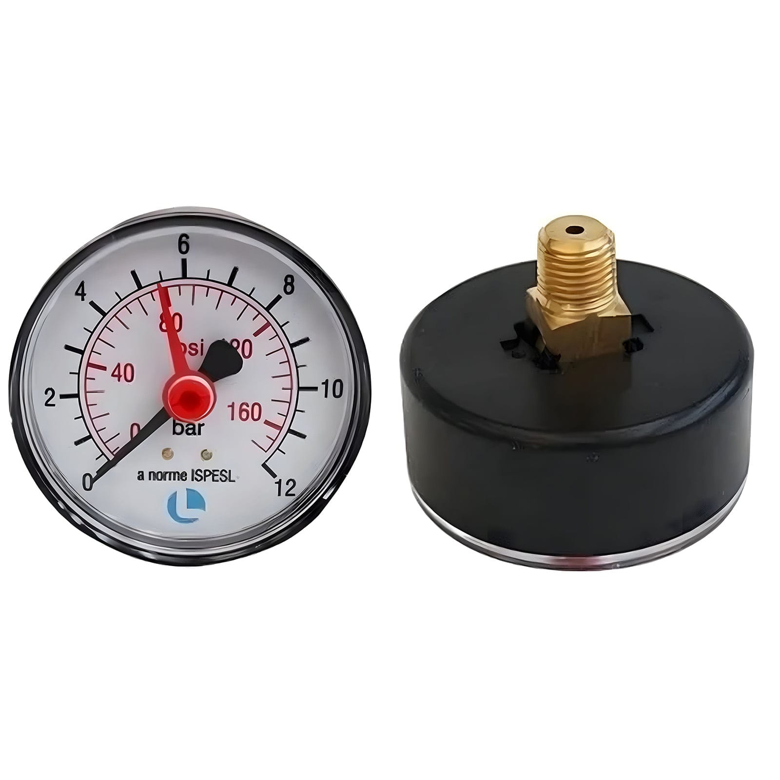 13293 -- 000 (13571) D200/5 Manometro Attacco Posteriore 1/4" 0-20 d.63 - immagine 1