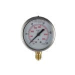 D215/10 Manometro Attacco Radiale a Bagno di Glicerina in Cassa Inox 1/4" 0-250 d.63