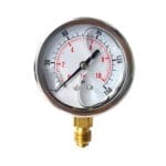 D215/8 Manometro Attacco Radiale a Bagno di Glicerina in Cassa Inox 1/4" 0-60 d.63