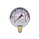 D215/9 Manometro Attacco Radiale a Bagno di Glicerina in Cassa Inox 1/4" 0-100 d.63
