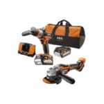 AEG KIT brushless Trapano avvitatore percussione + Smerigliatrice JP18A2LI-502B